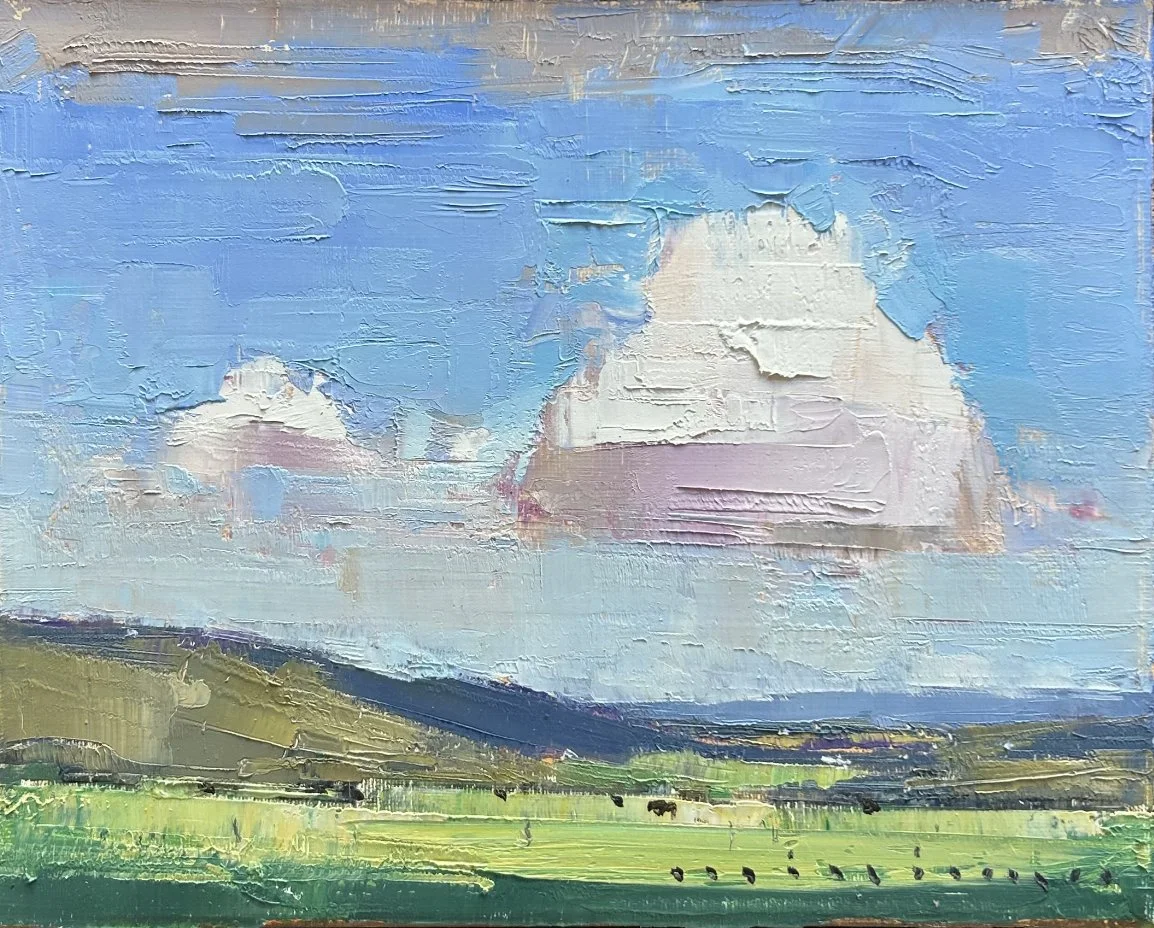 Contrast In Calm 25 x 20 cm framed oil on canvas $990