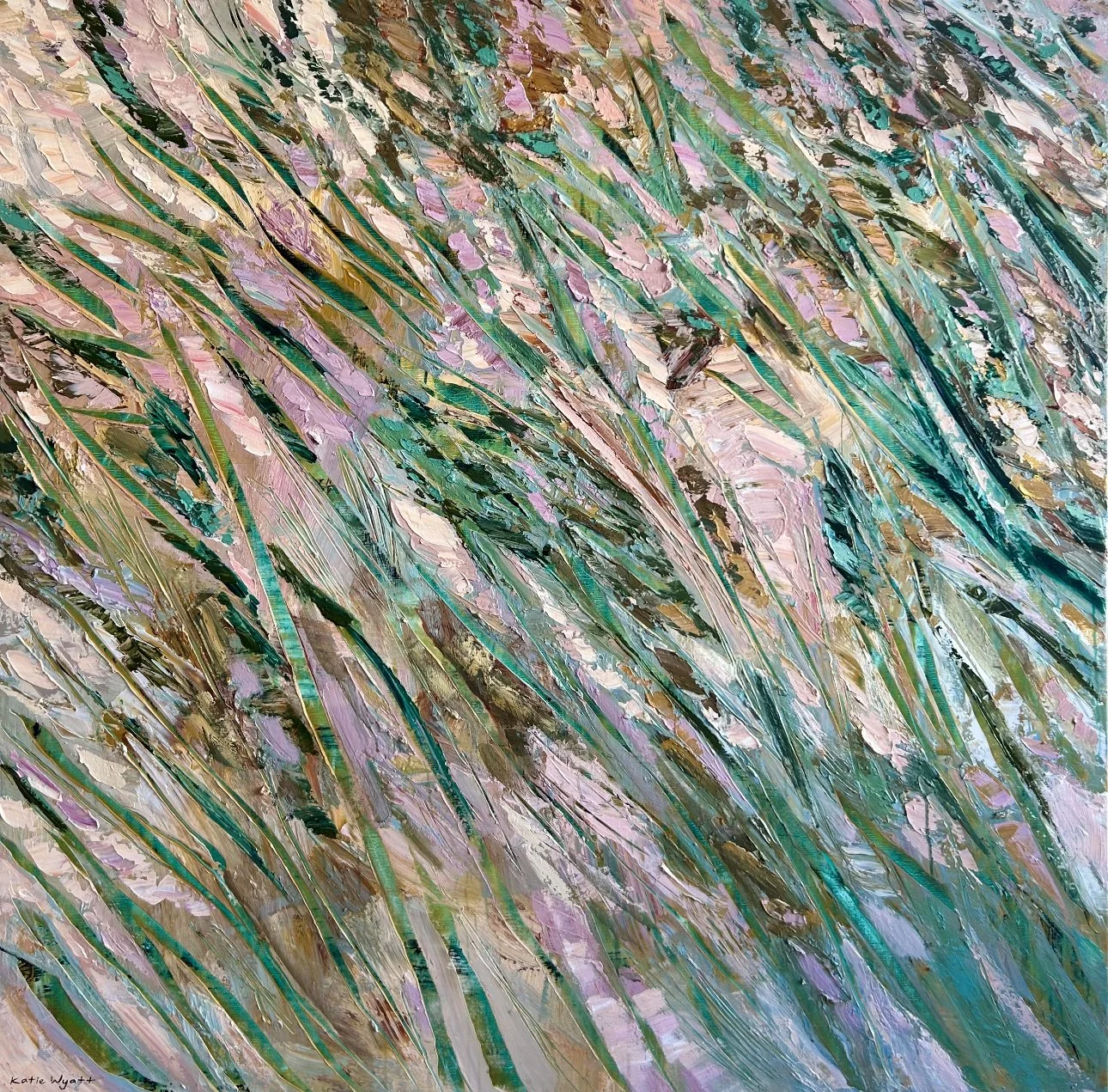 KATIE WYATT Spring Drift 122 x 122cm acrylic on linen $4800