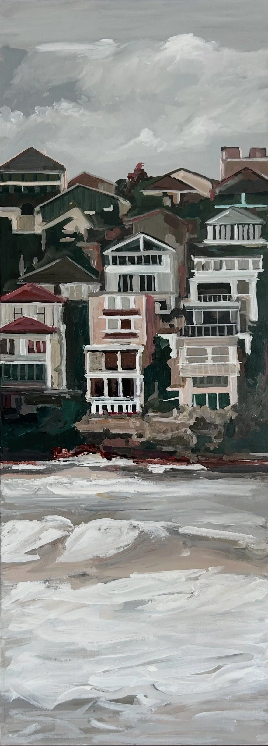 Bondi Horizon I 130 x 48cm framed acrylic on canvas $3000