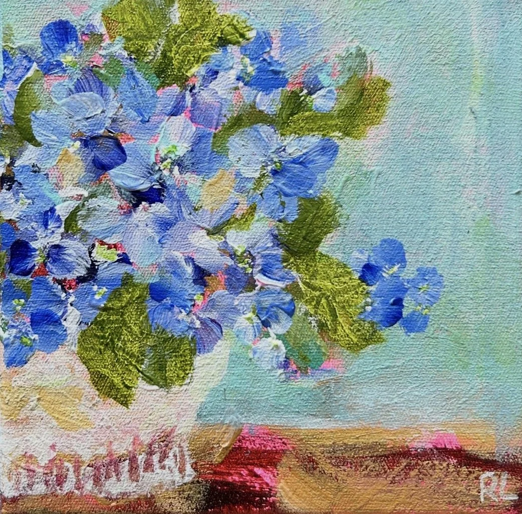 A Pocket Of Joy II 15 x 15 cm framed acrylic on canvas $400