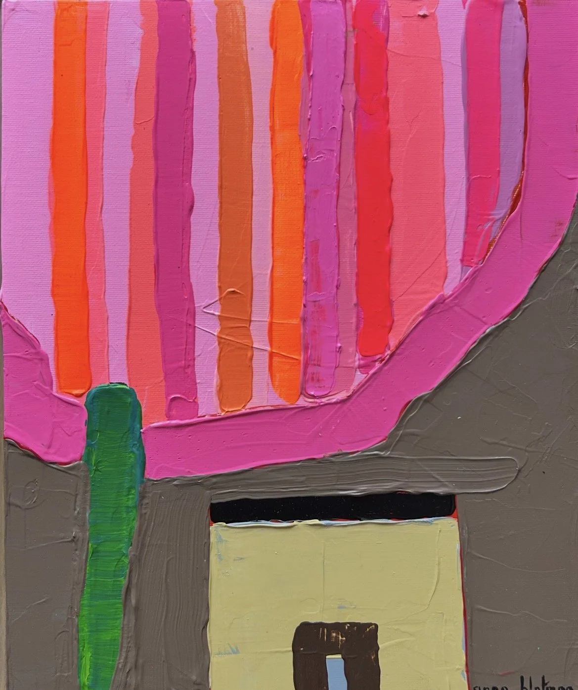 ANNA BLATMAN 31 x 26 cm framed acrylic on canvas board $695