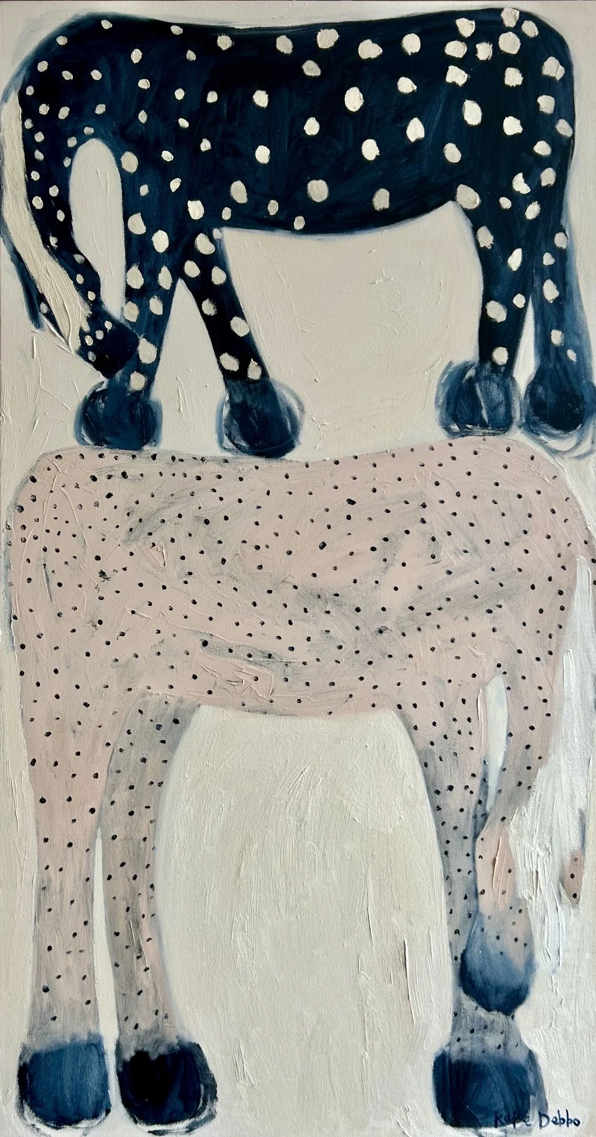 Piggy Back 150 x 80 cm framed oil on canvas $5600