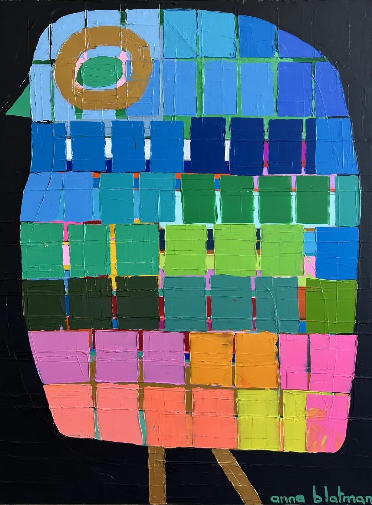 ANNA BLATMAN Lulubelle 122 x 91cm framed acrylic on canvas $3300