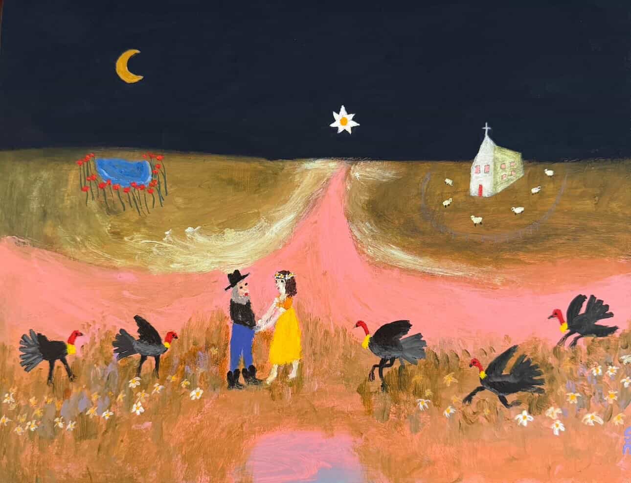 Im Falling Back In Love With You 30 x 23 cm acrylic on board $750