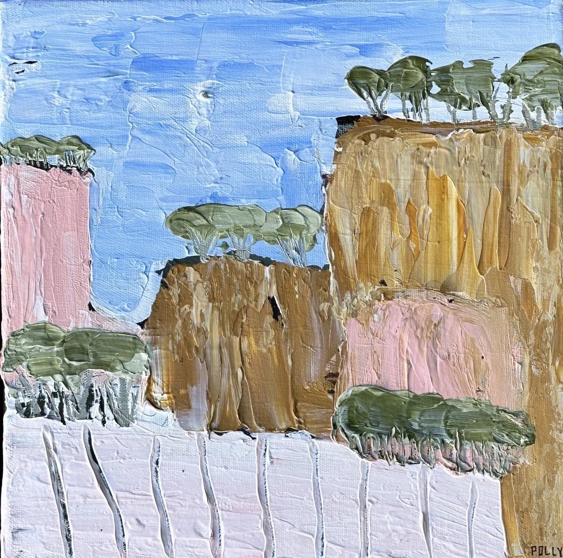 Gray Rock 30 x 30 cm framed acrylic on canvas $1400