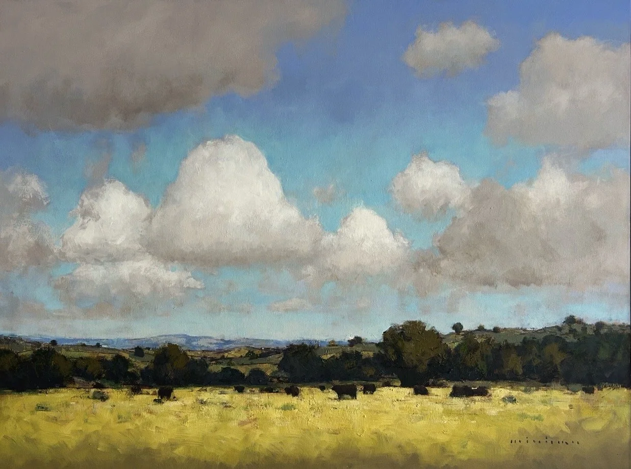 MINHAN CHO Under Open Skies 122 x 91 cm framed oil on canvas $4500