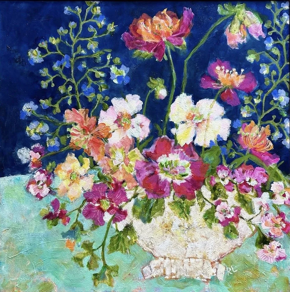 Grandview Garden 76 x 76 cm framed acrylic on canvas $1900