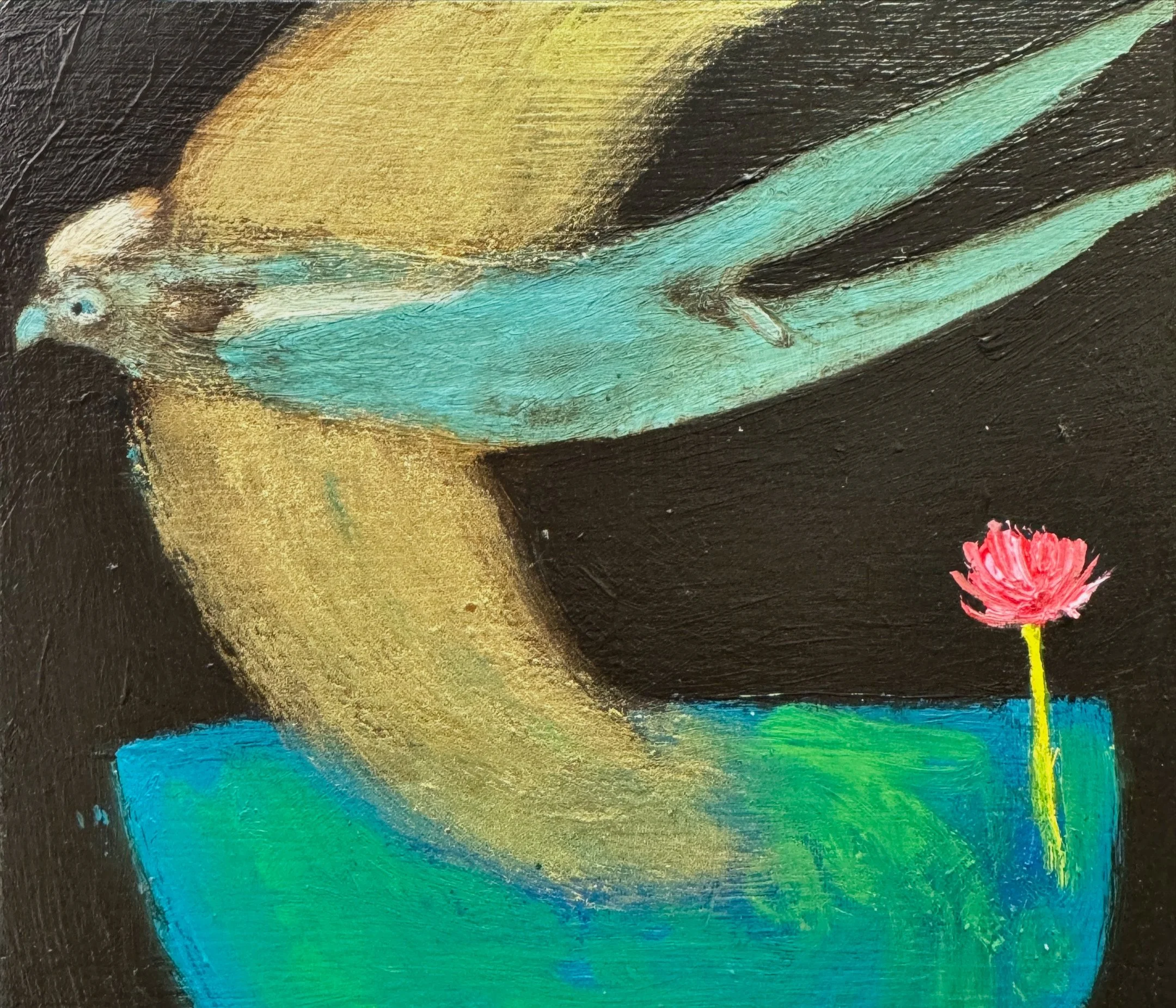 SUZI NOVAK Fly Guy 15 x 13cm acrylic on board $450