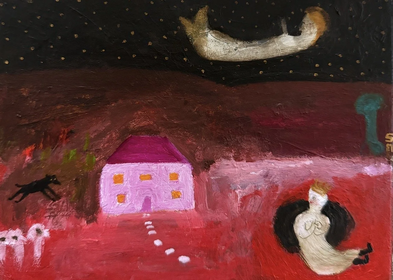 SUZI NOVAK Darling Be Home Soon 18 x 13cm acrylic on board $495
