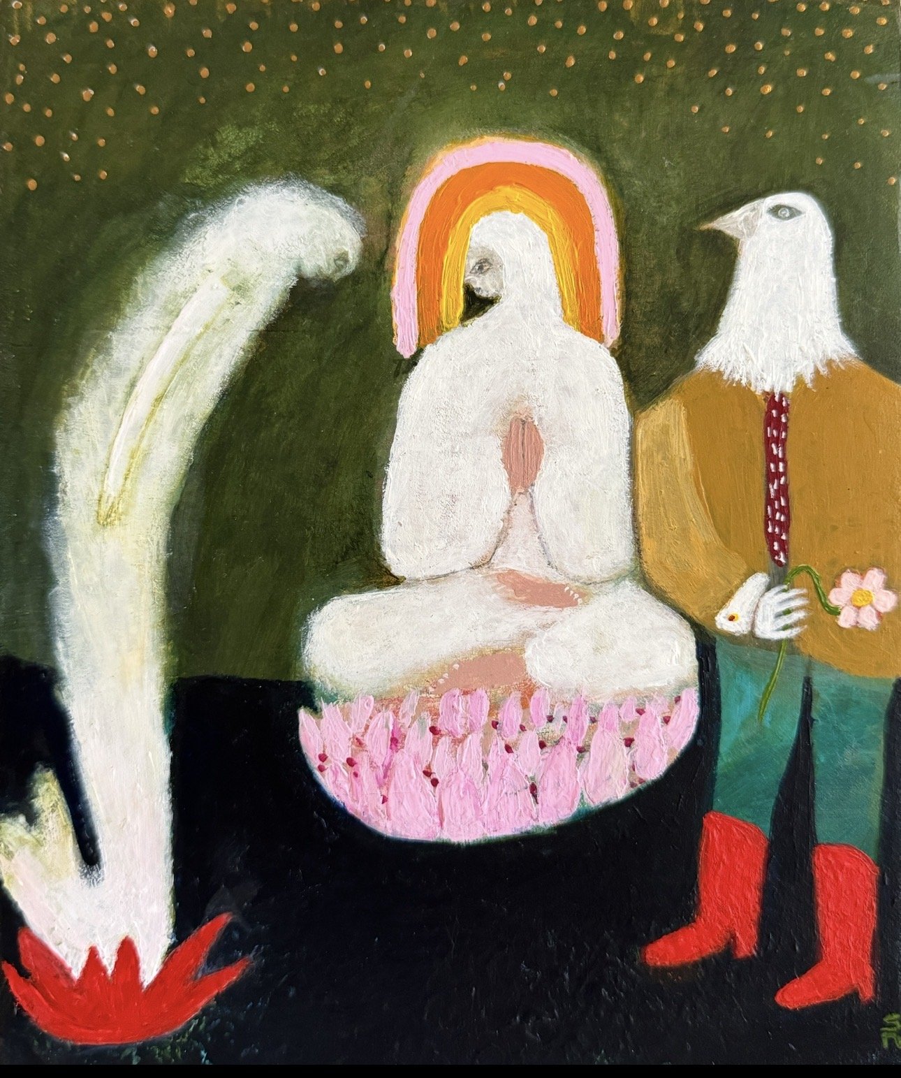 Divine Intervention 18 x 15cm acrylic on board $495