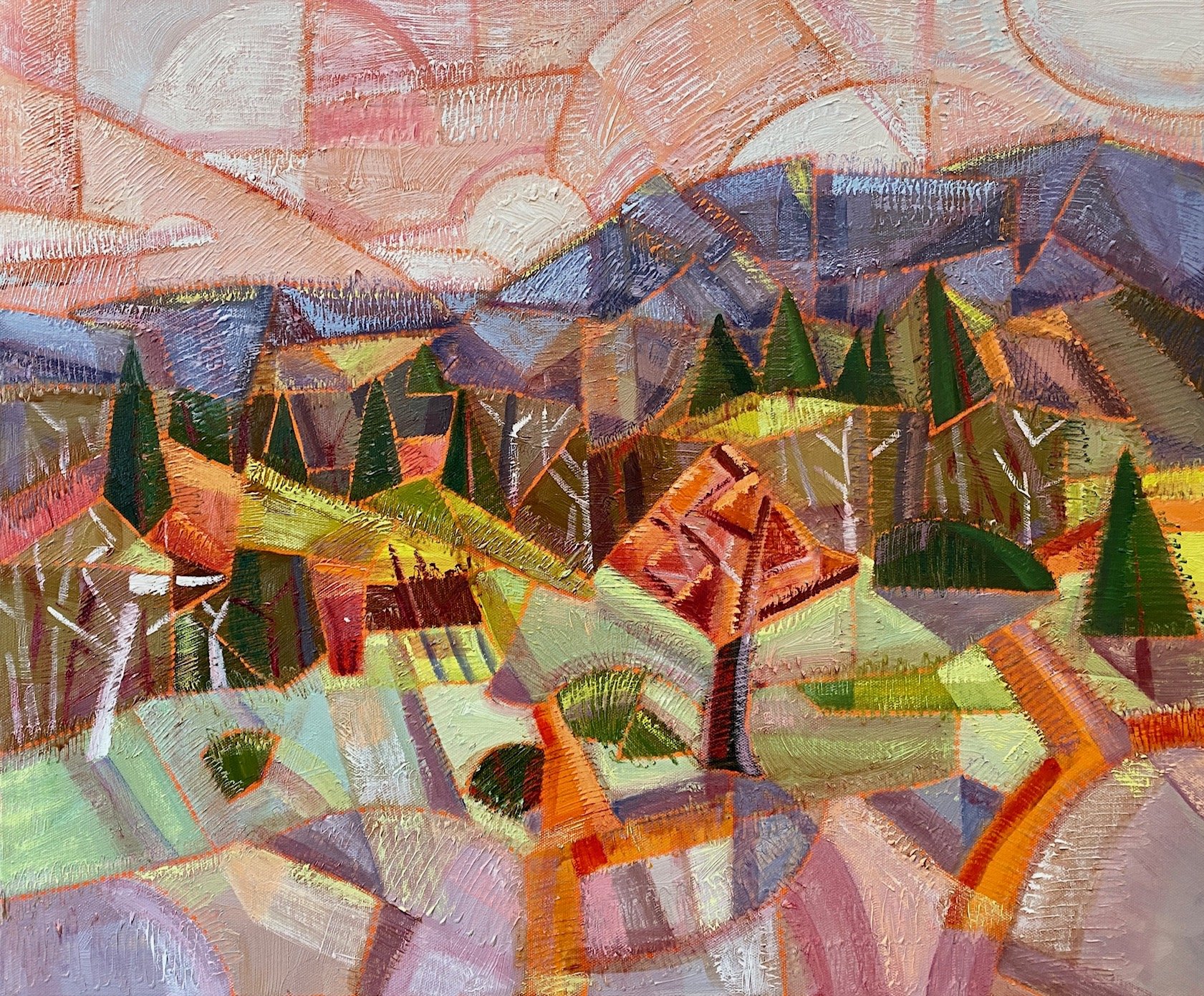 RACHEL HANNAN Frosty Morning 51 x 61 cmm oil on canvas $1400