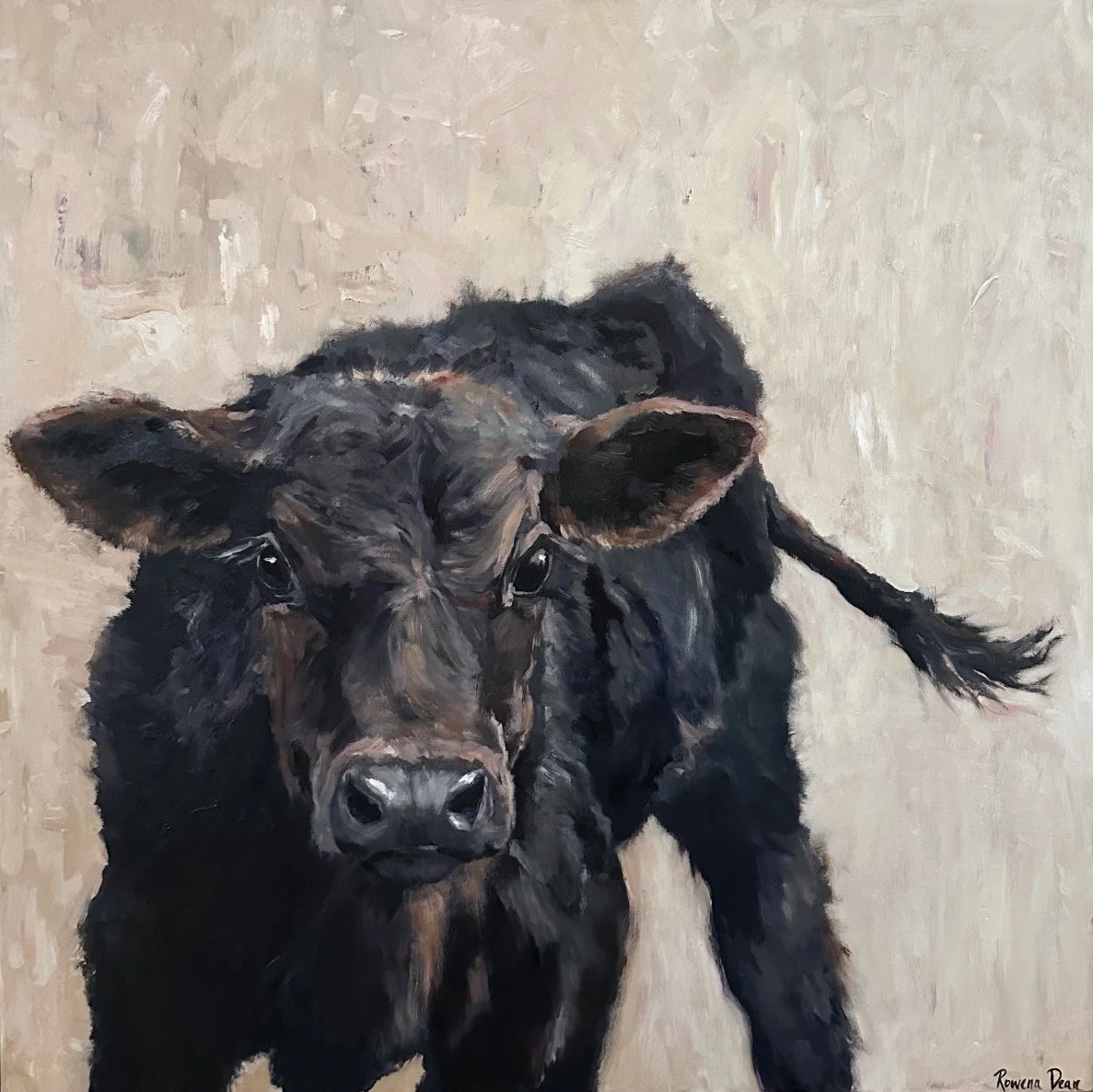 Wide Eyed 76 x 76 cm framed oil on canvas $3750