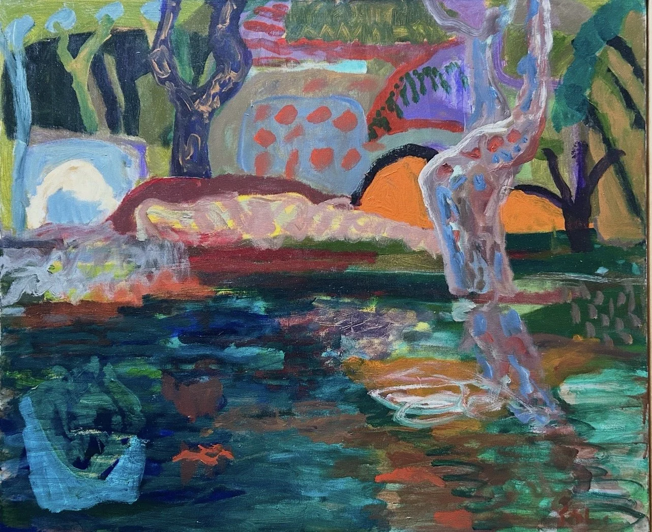 Unrepeatable Energy 76 x 92 cm framed acrylic on canvas $3500