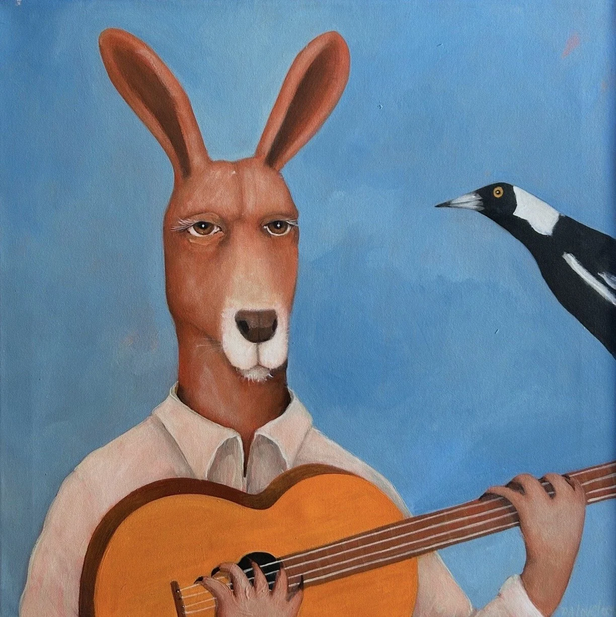 This Is Not  A Love Song, Not Yet 50 x 50 cm framed acrylic on canvas $2300