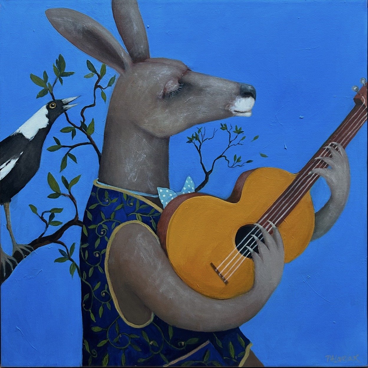 Summer Time And The Living Is Easy 50 x 50 cm framed acrylic on canvas $2300