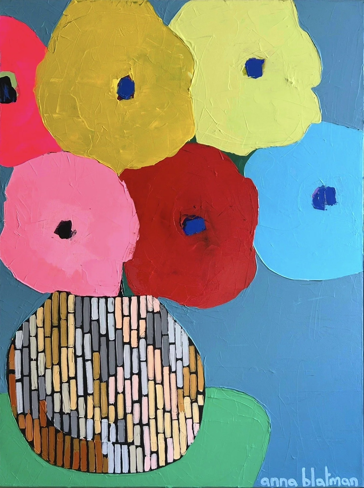 ANNA BLATMAN Annabel 91 x 122 cm framed acrylic on canvas $3300