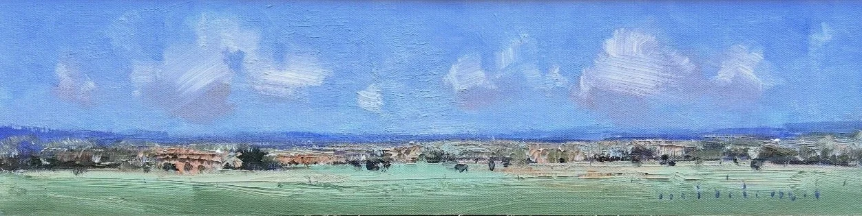 The Long View 60 x 15cm framed oil on canvas $1600