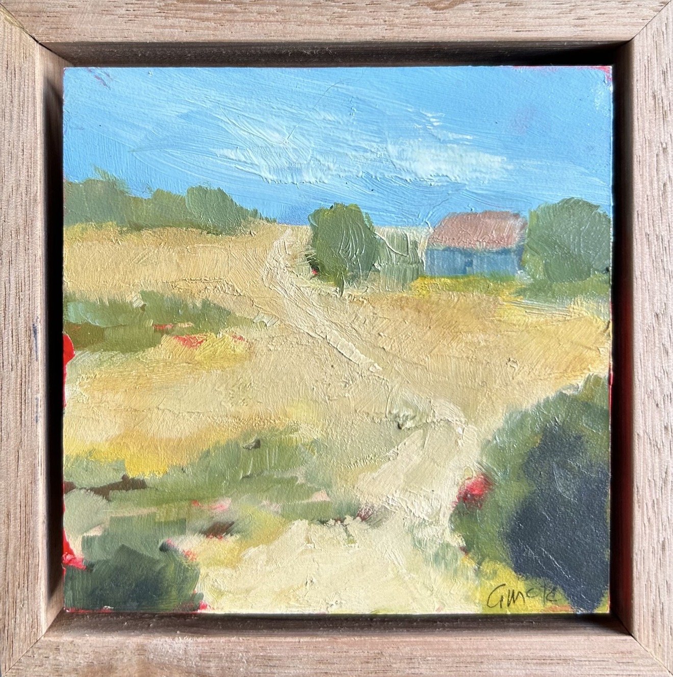 Earth and Sky 13 x 13cm framed oil on canvas board $295