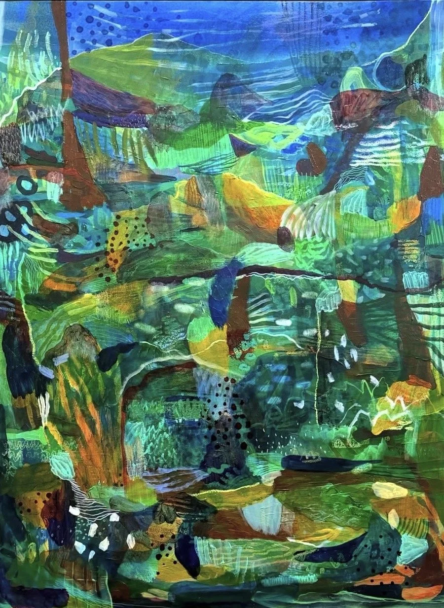 The Wild Is Where You Will Find Me 94 x 125cm framed mixed media on canvas $4000
