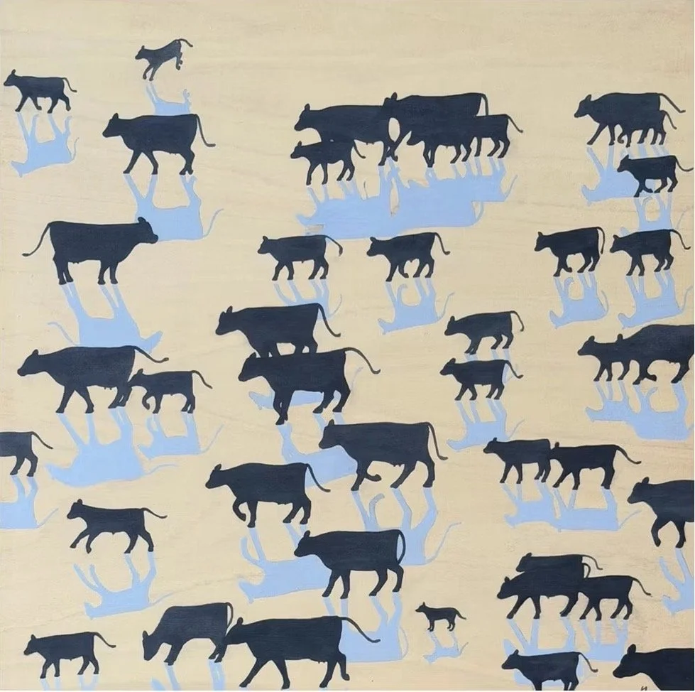 Come Along 50 x 50cm acrylic on wood panel $1650