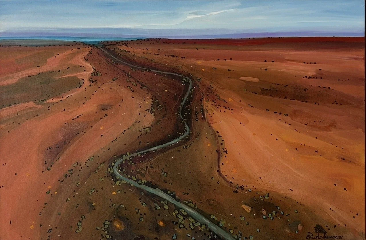 Running To The Lake 120 x 80cm framed acrylic on canvas $3900