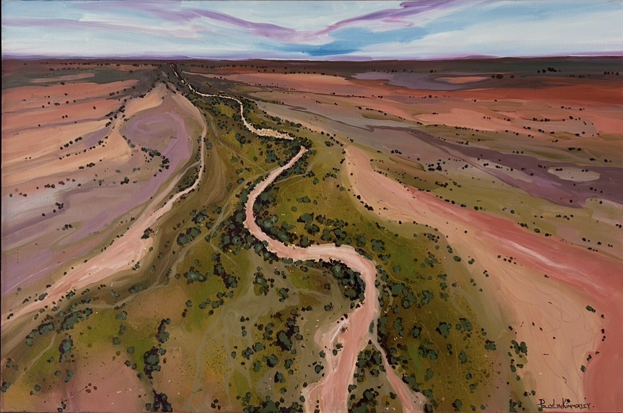 Water Was Here 120 x 80cm framed acrylic on canvas $3900