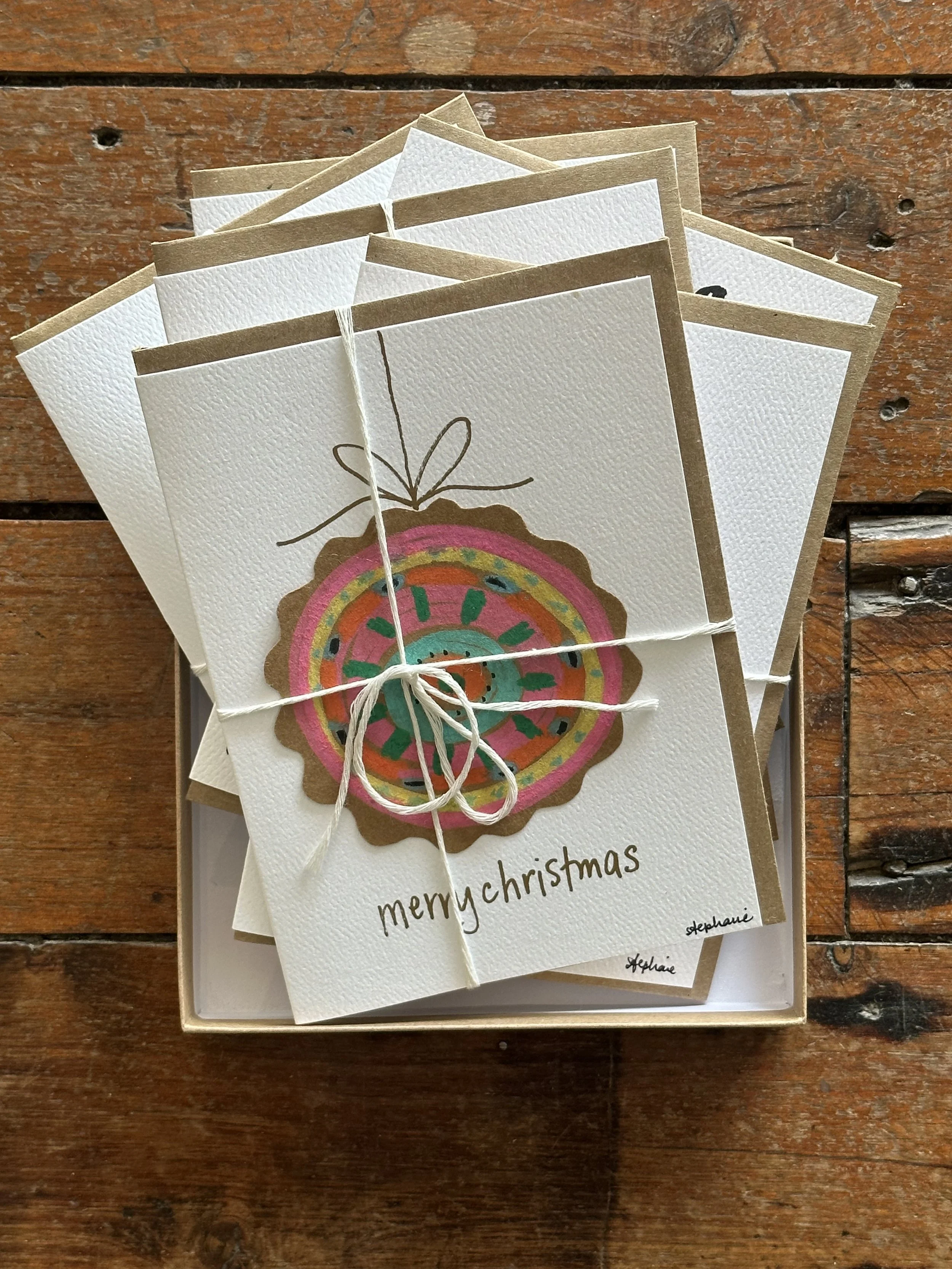 Paper Pear 6pk Handmade Cards - Christmas