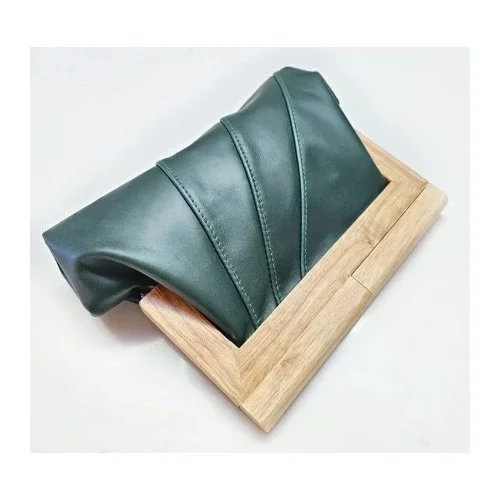 Forrest Green Leather Clutch