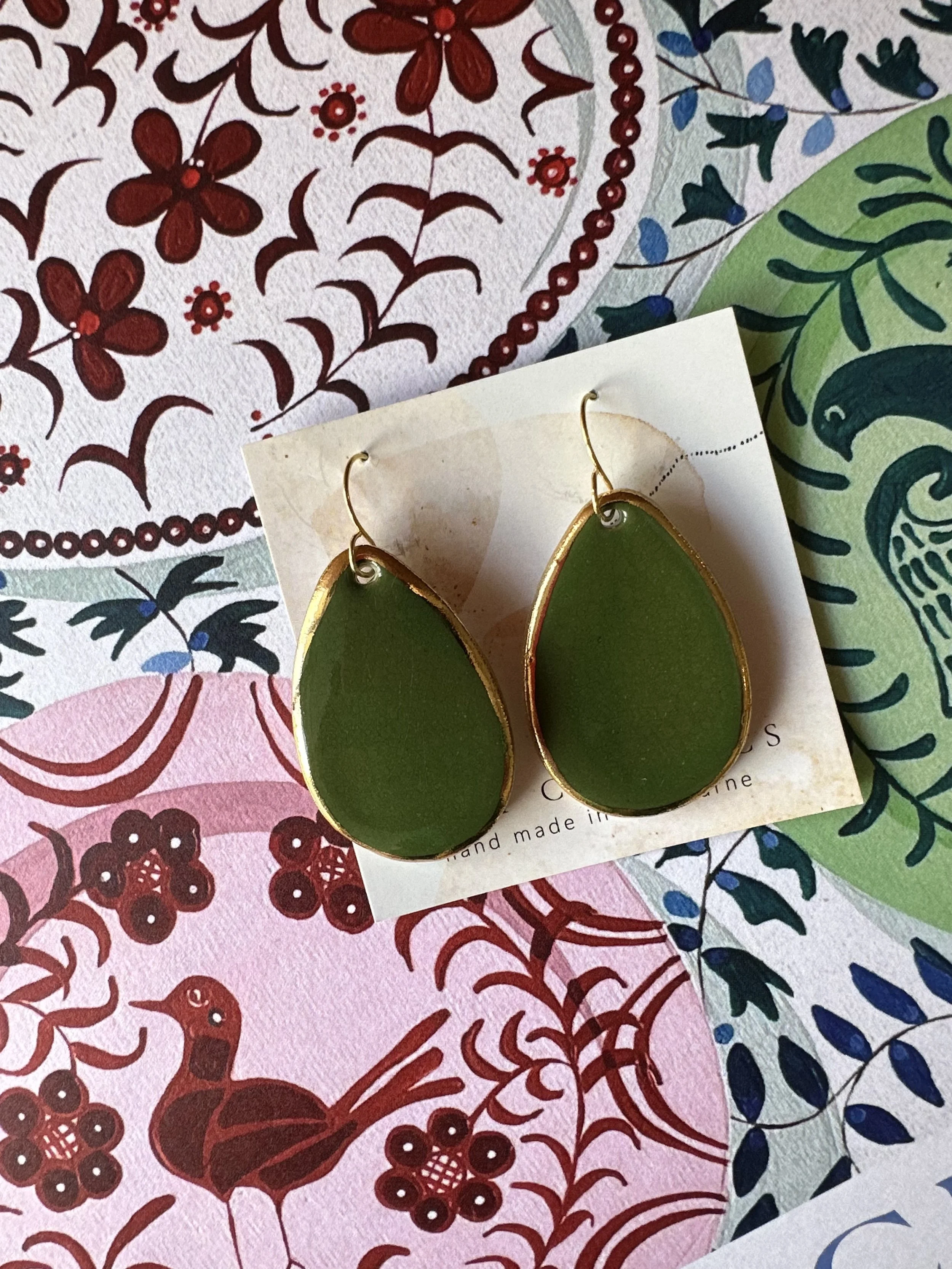 Green Organic - Lucy Ceramic Earrings
