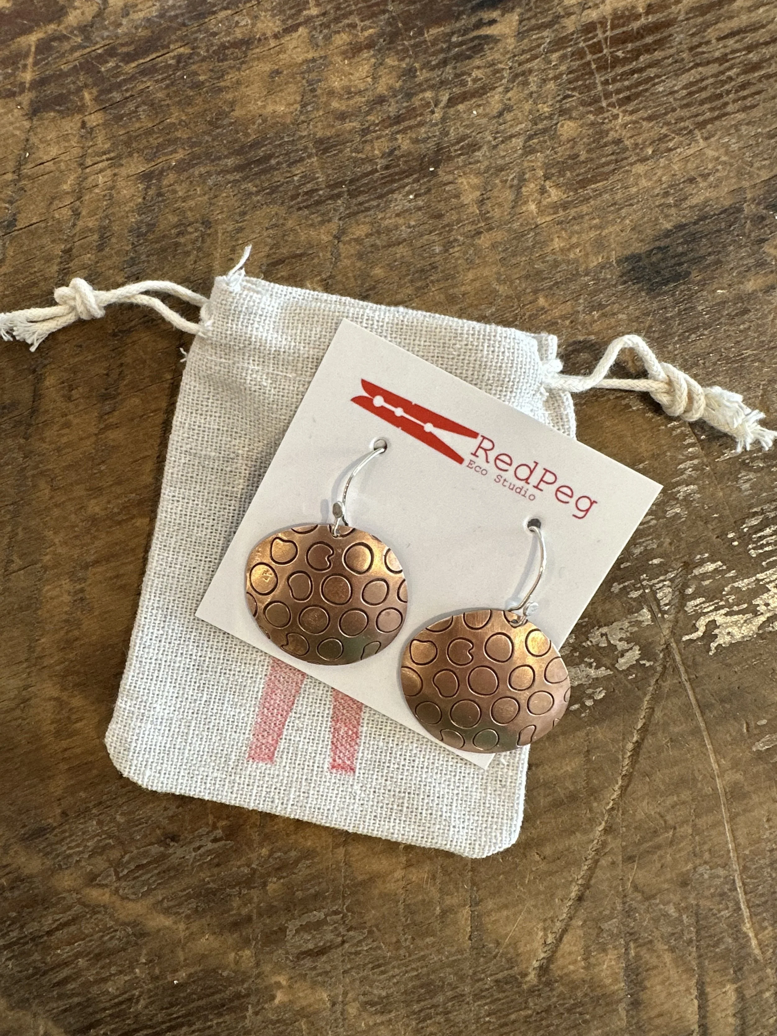 RedPeg Recycled Copper Earrings