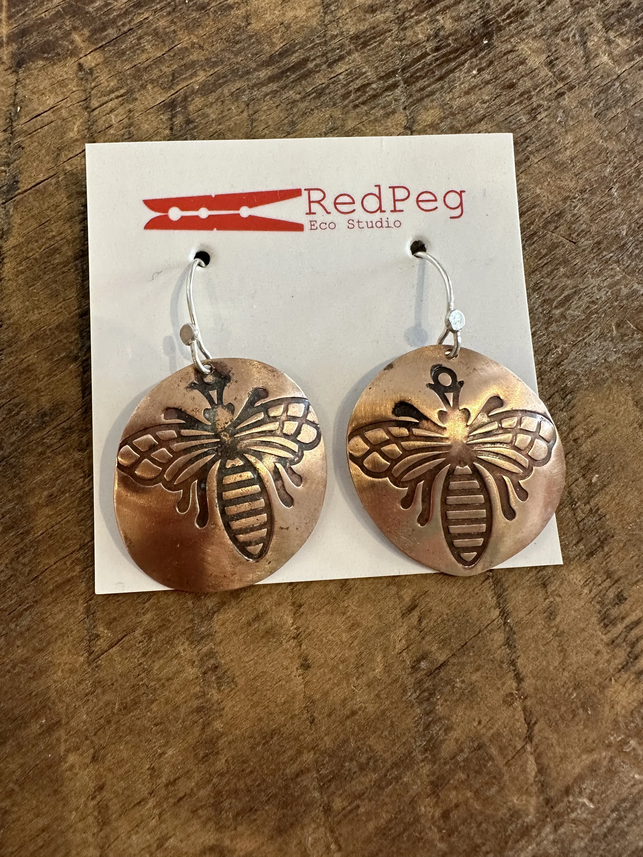 RedPeg Recycled Copper Earrings