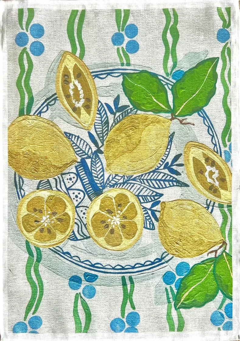 Emma Sheehan Tea Towel - Lemons