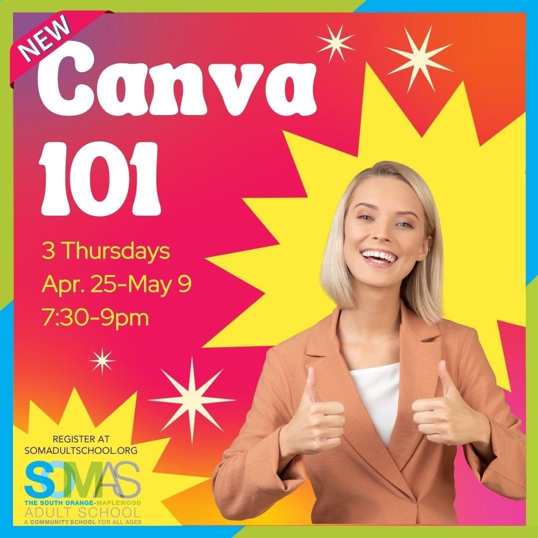 NEW! CANVA 101
Three Thursdays, Apr. 25-May 9, 7:30-9pm

Learn how to design professional looking marketing materials with Canva, a free online tool that provides design templates that can be customized for small businesses and individuals. 

Explore