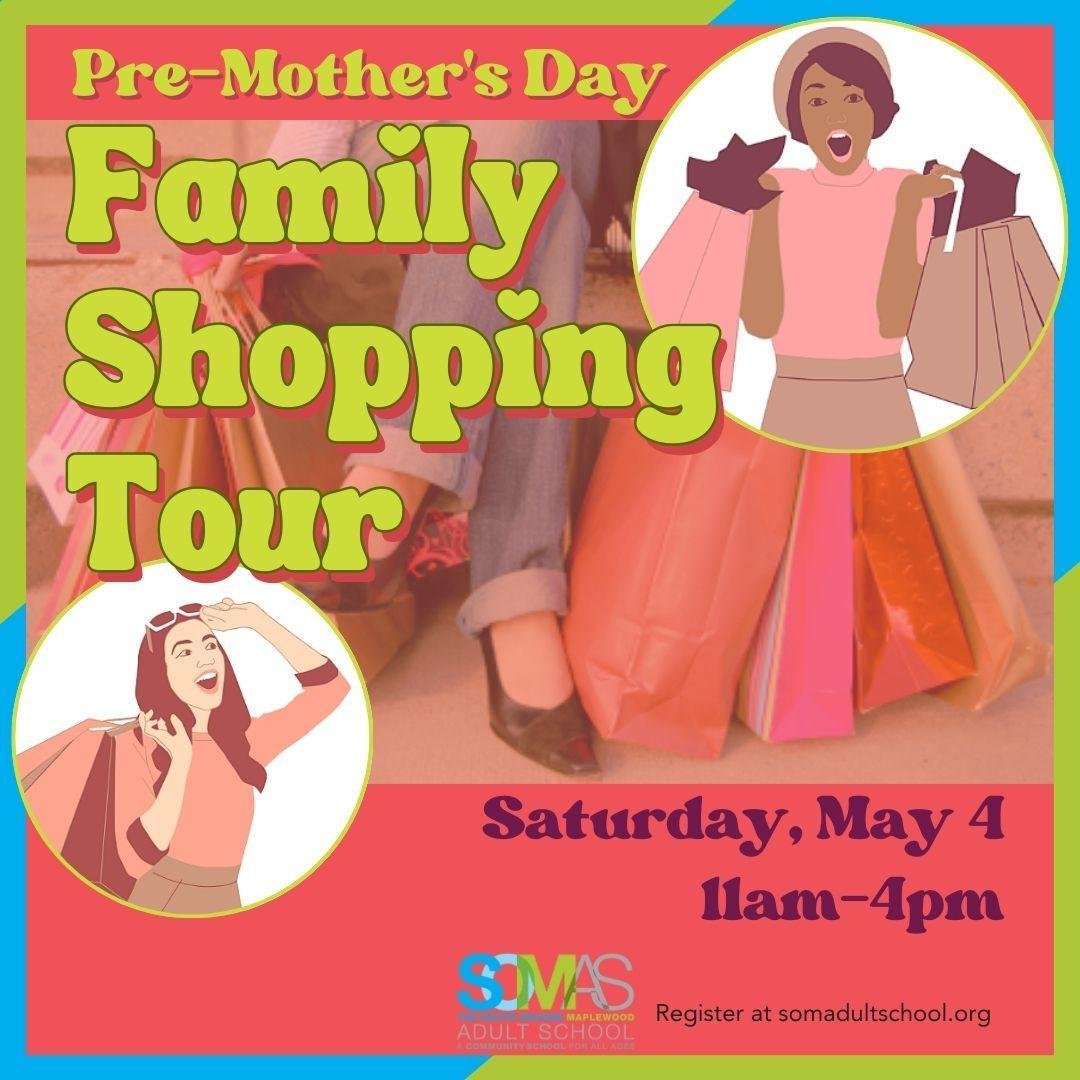 PRE-MOTHER'S DAY NYC VINTAGE SHOPPING TOUR
Saturday, May 4, 11am-4pm

Fashion stylist EMMA SOSA will guide you on a shopping spree that includes a tour of the Museum Fashion Exhibit at F.I.T. and visits to a local flea market, thrift shops and design