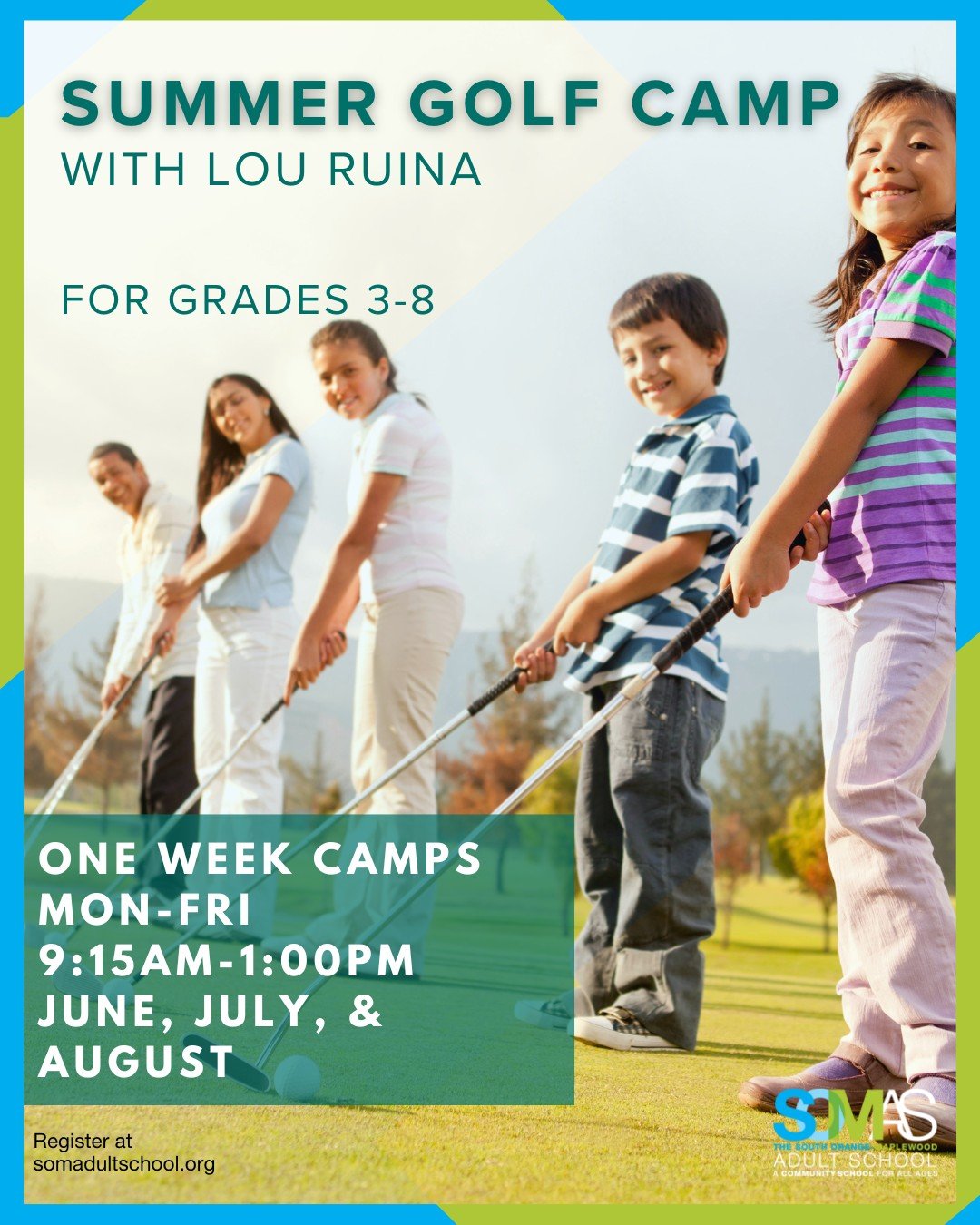 Summer Golf Camps are back! Fill the summer with fun, action, and learning. Classes are available throughout June, July and August ☀️

Each one-week (Monday-Friday) camp session will teach the proper mechanics to all levels of golfers. Learn the golf