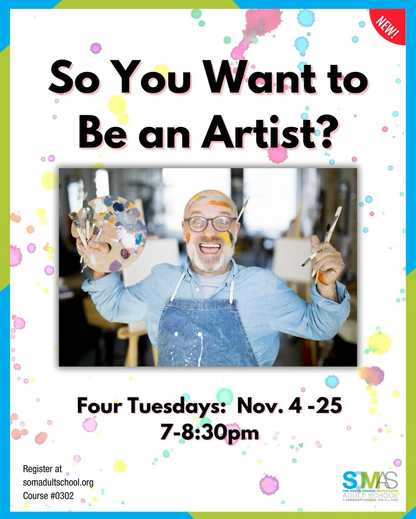 NEW: Join us for &ldquo;So You Want to Be an Artist?&rdquo; Starting on Nov. 4 🧑&zwj;🎨

Have you always wanted to explore your creativity but have no idea where to begin? This class will help you find your way through prompts and an opportunity to 