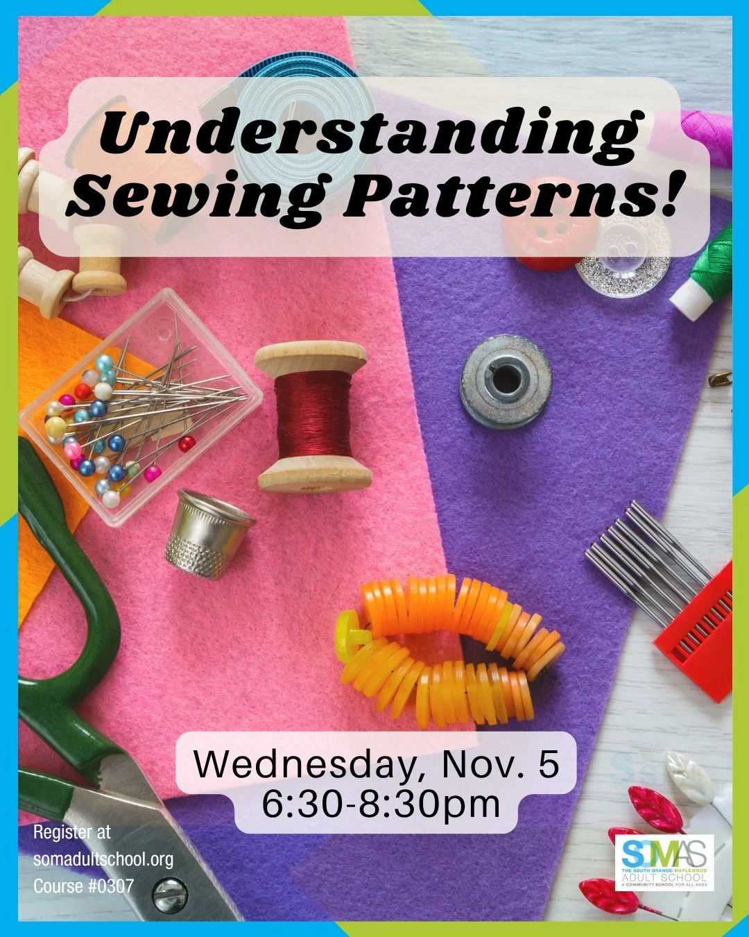 Don't Miss: Understanding Sewing Patterns on Wednesday, Nov. 5 🧵

In this class we cover all the foundational knowledge you need to understand sewing patterns bas. Learn basic vocabulary and markings, cutting layouts, yardage requirements and work s
