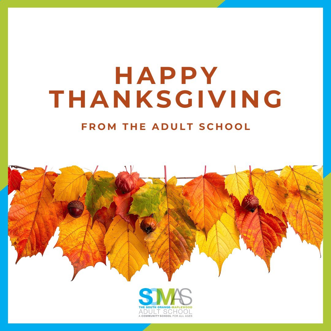 We are grateful for our dedicated community of lifelong learners! Wishing everyone a wonderful Thanksgiving 🍁