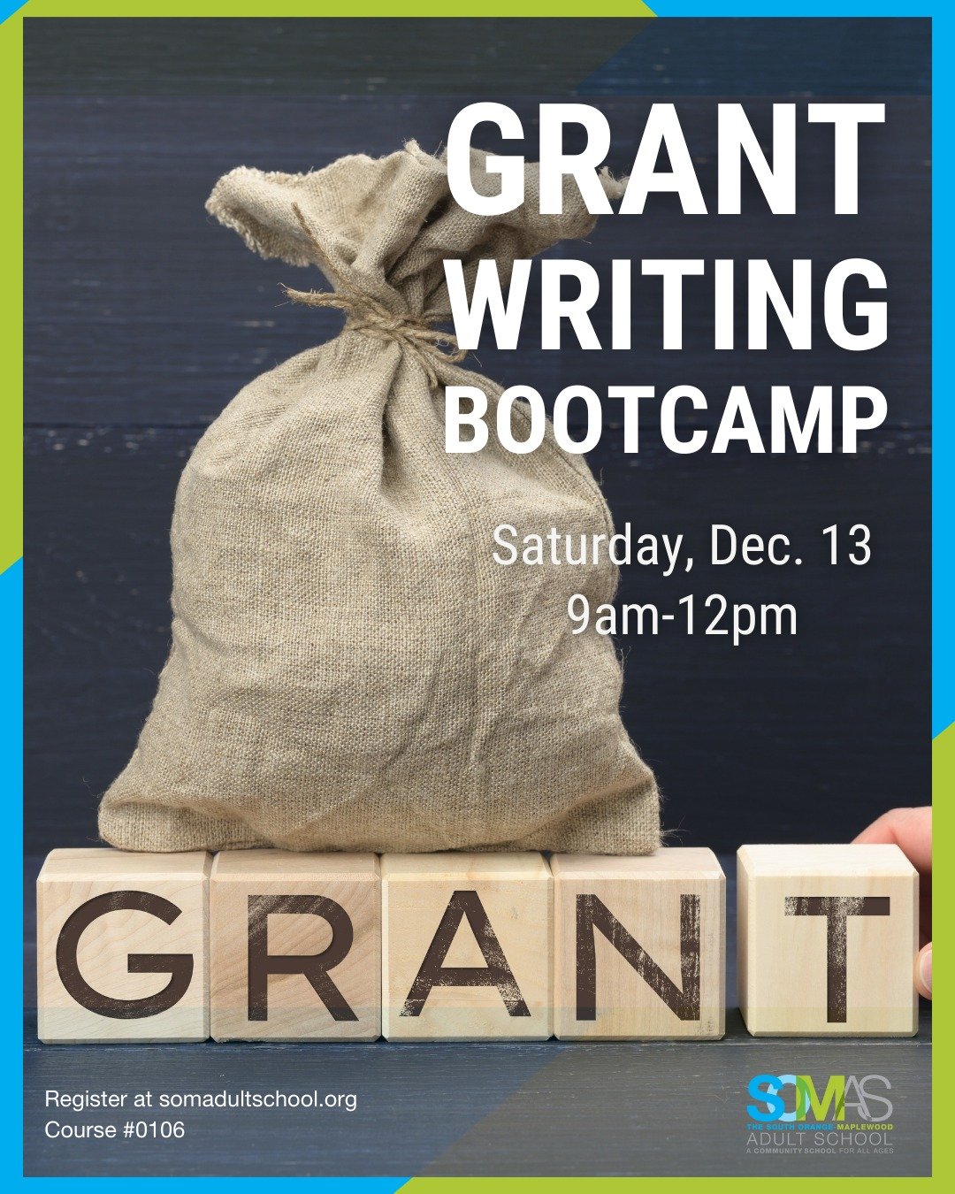 THIS SATURDAY: &quot;Grant Writing Bootcamp&quot; returns! 

This workshop focuses on the essential knowledge and skills you need to develop effective grant proposals.You'll learn how to identify potential funders that match your organization's inter