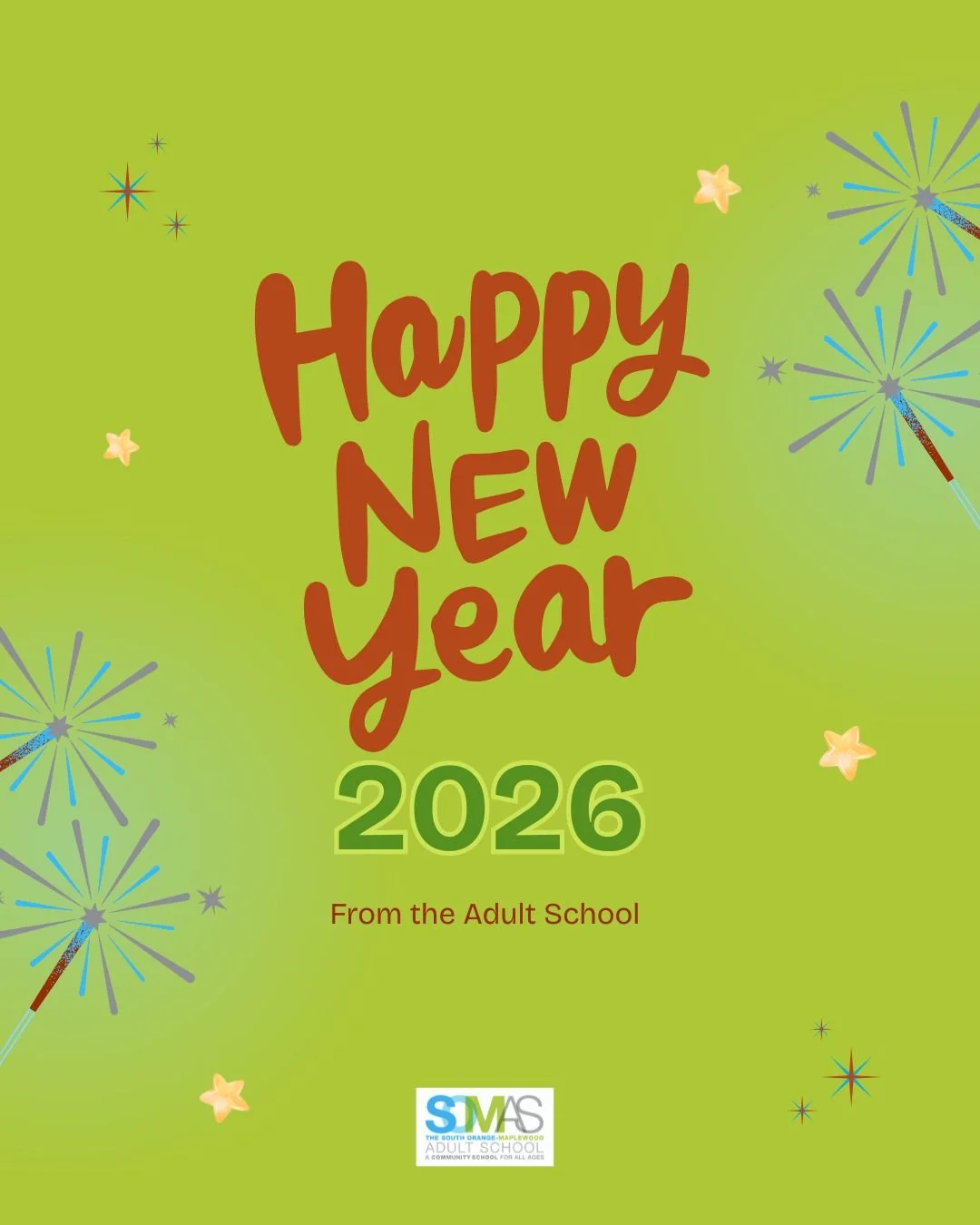 Wishing everyone a fun and safe New Year! We can't wait to share all the exciting classes, lectures and events we have in store for 2026! 

Here's to another year of lifelong learning 🎆