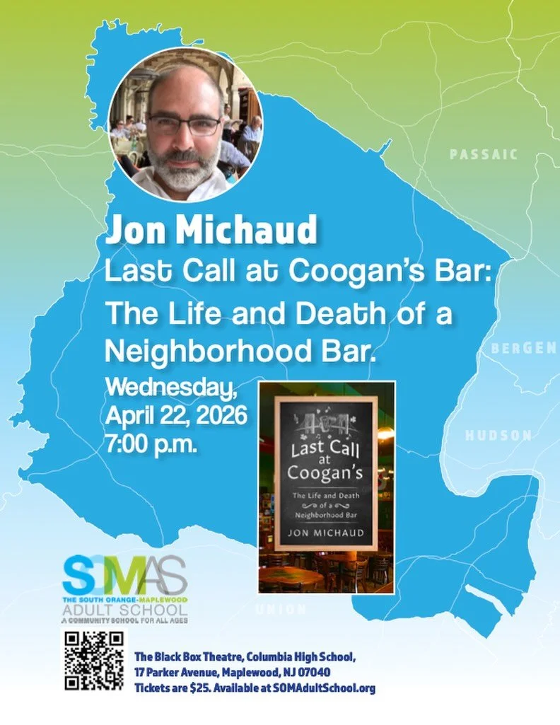 Join us this Wednesday, April. 22 for &ldquo;Jon Michaud: Last Call at Coogan&rsquo;s Bar: The Life and Death of a Neighborhood Bar.&rdquo;

Author, @jon.michaud, will talk about his book that looks at the life of a Washington Heights bar that served