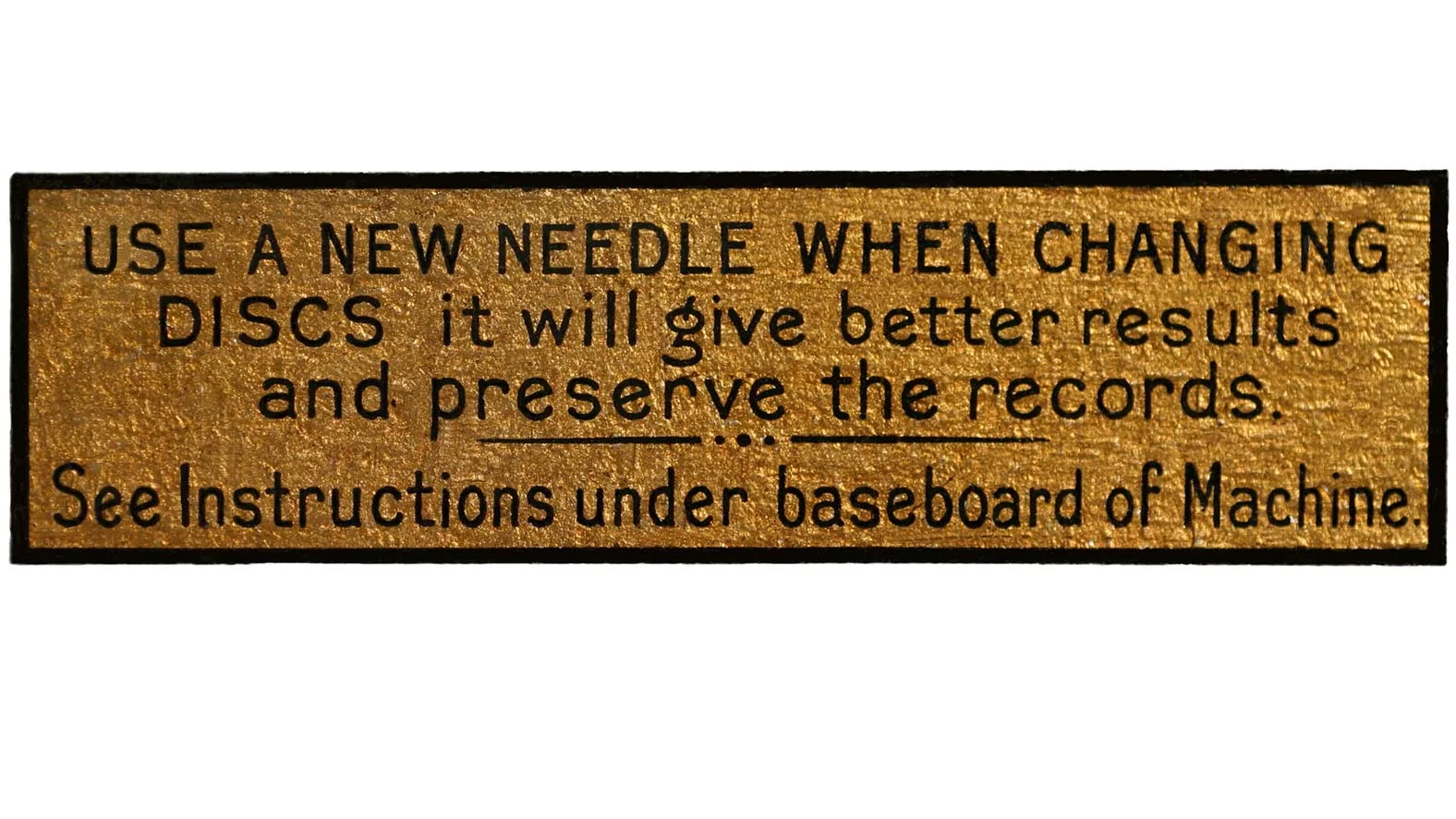 Berliner Tone Arm Gold