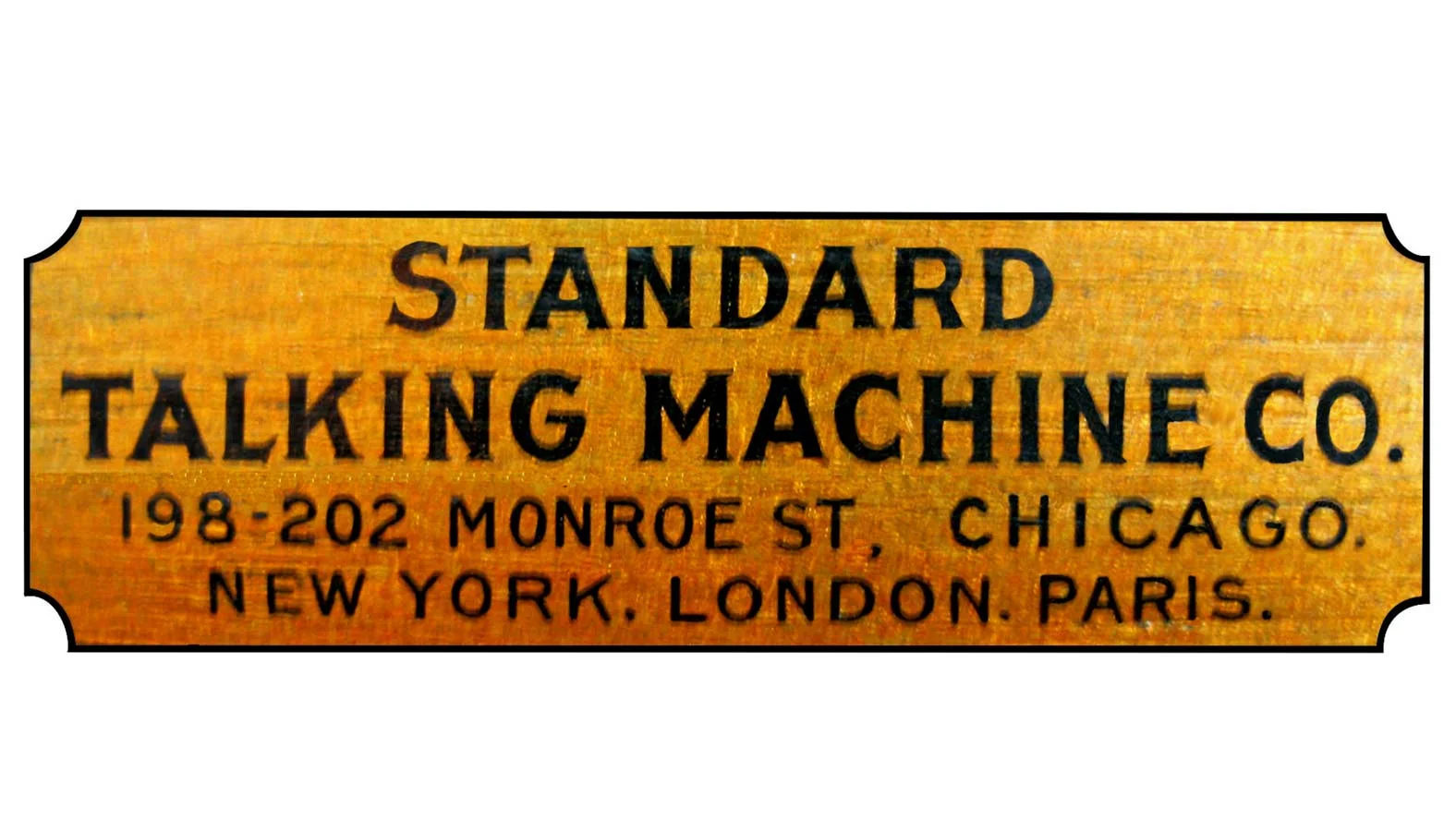 Standard Talking Machine Open Works Tag
