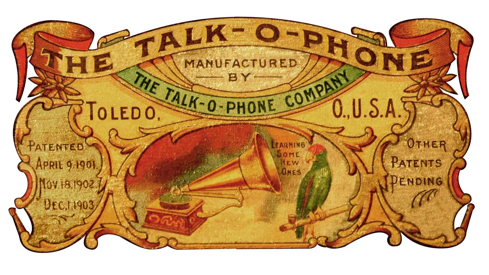 Talk-O-Phone Banner with Parrott