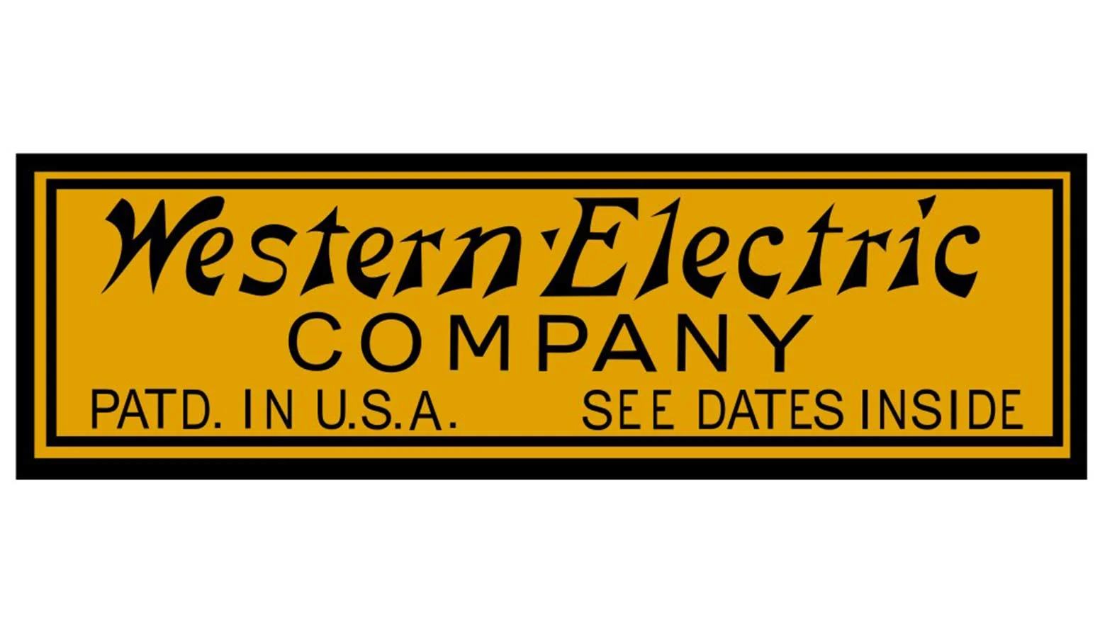 Western Electric Tag
