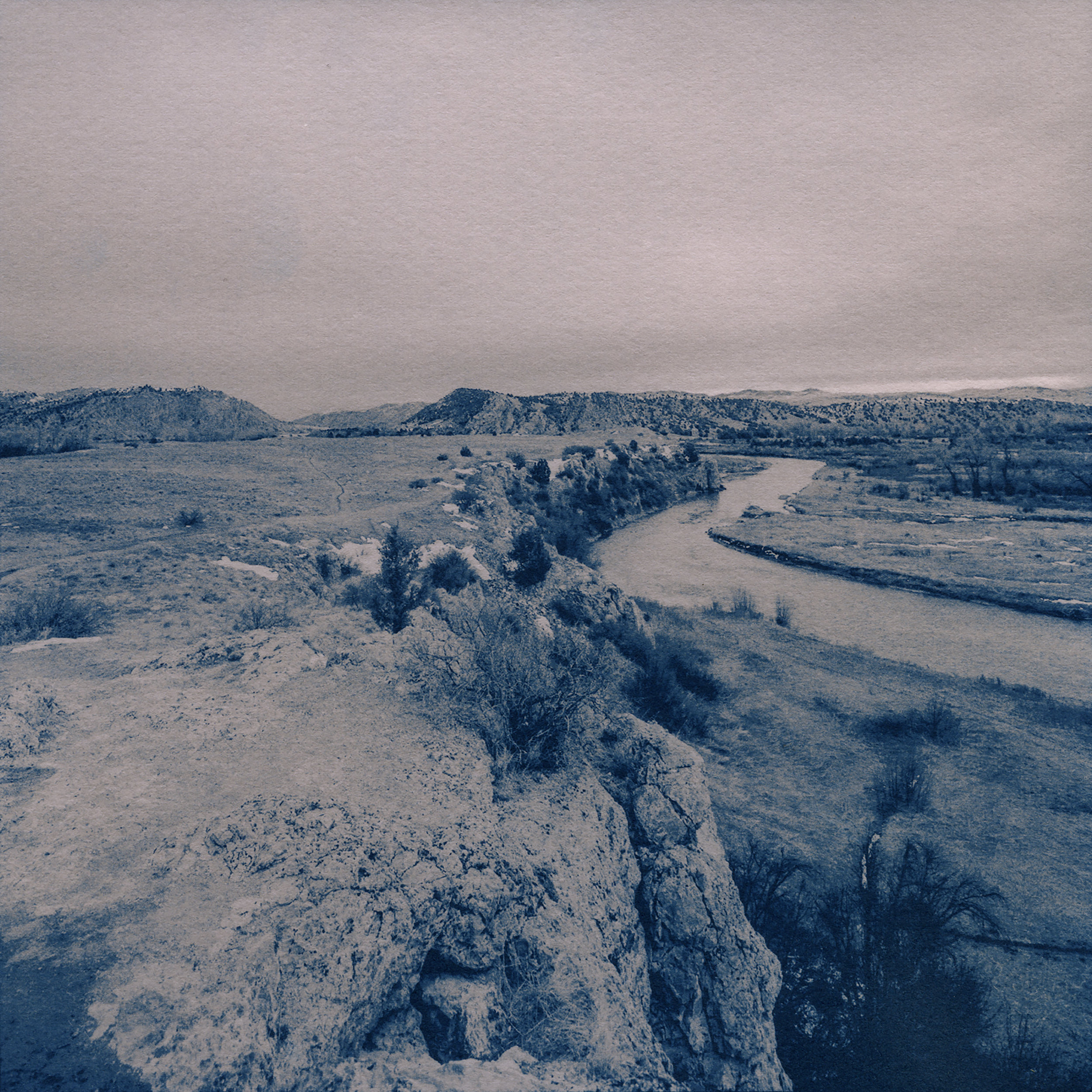  New Cyanotype, toned  6x6” print  $115.00 unframed, archival mat  Please inquire for purchasing options 