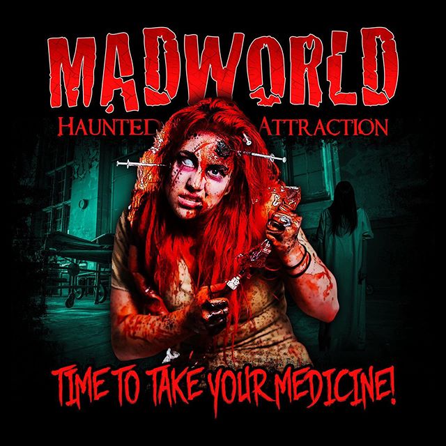 #madworldhauntedattraction #hauntedhouse #haunt #scary #creepy #halloween #fall #blood #bloody #hauntlife #southcarolina #october #horror #haunters #trickortreat #takeyourmeds #paranormal #happyhalloween #tshirt #teeshirtdesign #design #art #screenpr