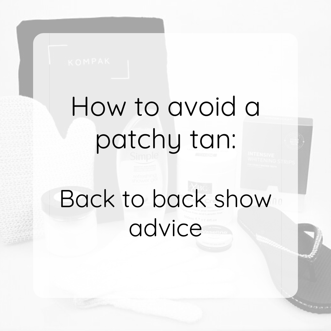 Avoid patchy tan