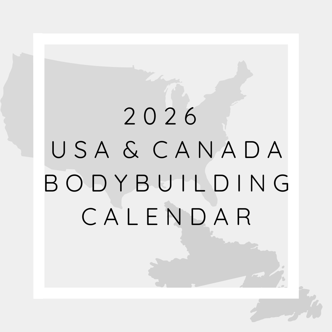 USA/Canada Bodybuilding Calendar 2026