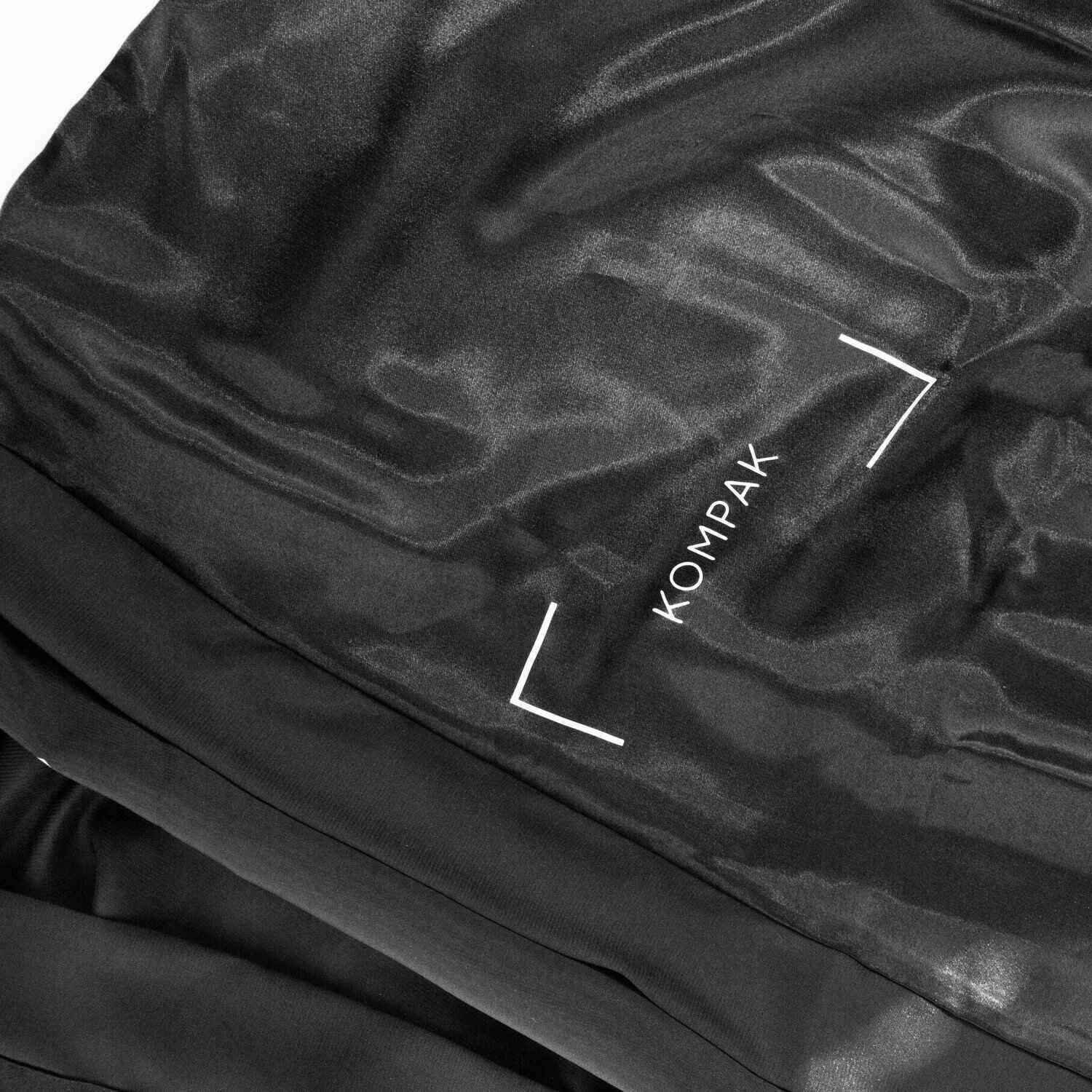 KOMPAK Black Satin Robe